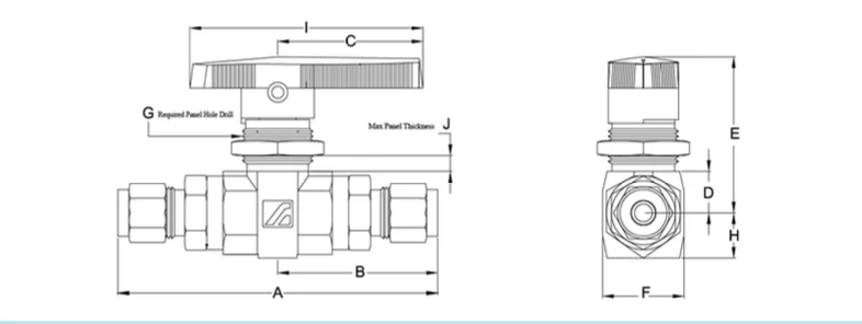 Шаровой кран AMFLO, SS-BV10 ,   нержавеющий SS316L, 276 bar, 2-х портовый