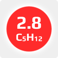 Неопентан (neo-C5H12) 98% в стальном баллоне 10л (5 кг),вентиль латунь.